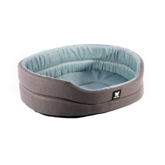 Corbeille Martin Sellier classique tissu gris 65cm pour chien et chat