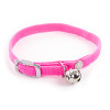 Collier EL nylon Martin Sellier rose fluo 10/30 pour chat