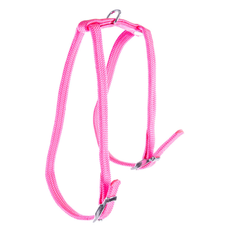 Harnais H nylon Martin Sellier rose fluo 10-35/40cm pour chat