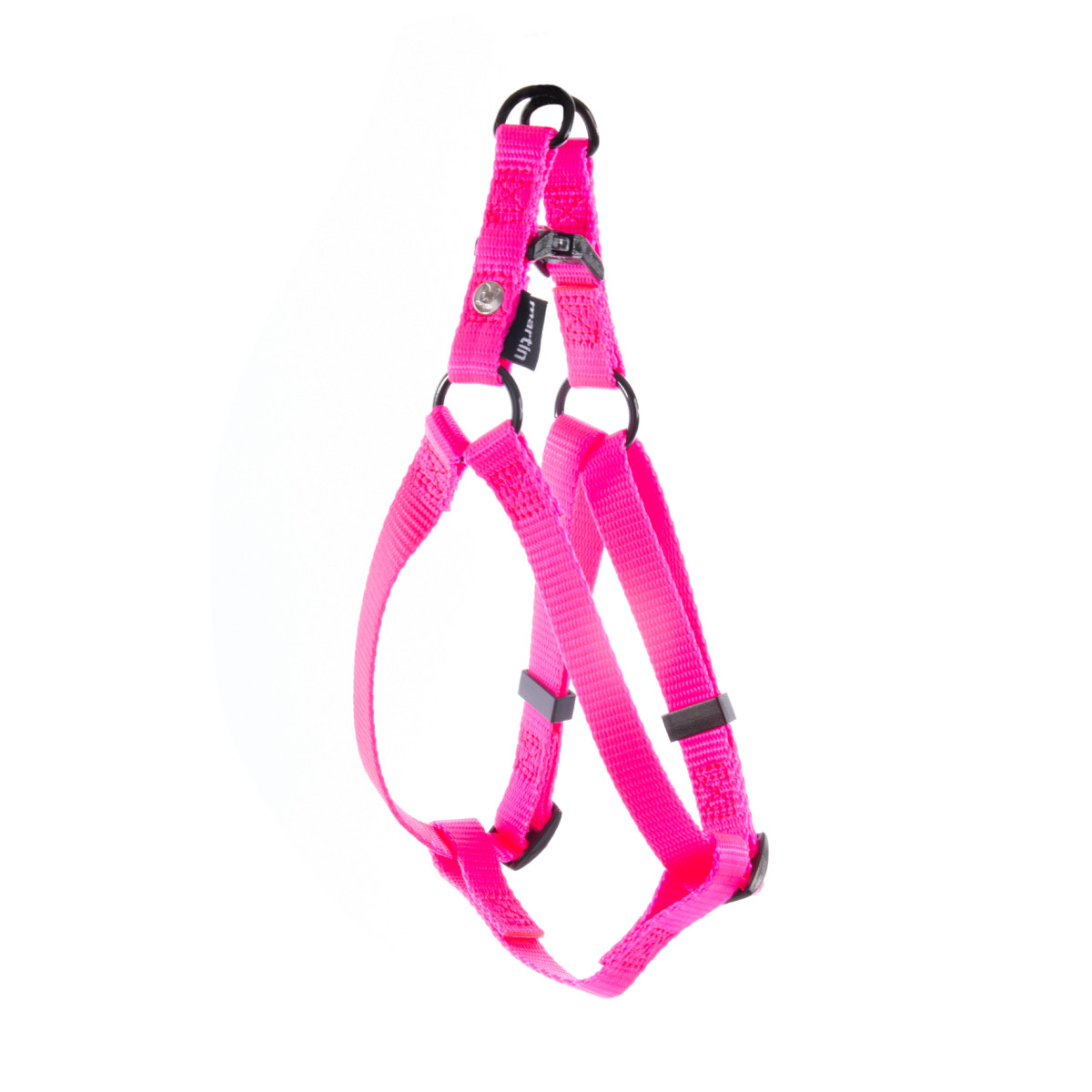 Harnais baudrier Martin Sellier rose fluo 10-25/35 pour chien et chat