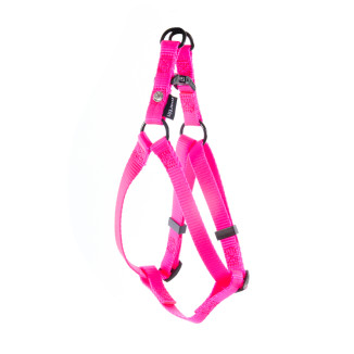 Harnais baudrier Martin Sellier rose fluo 20-50/70 pour chien et chat