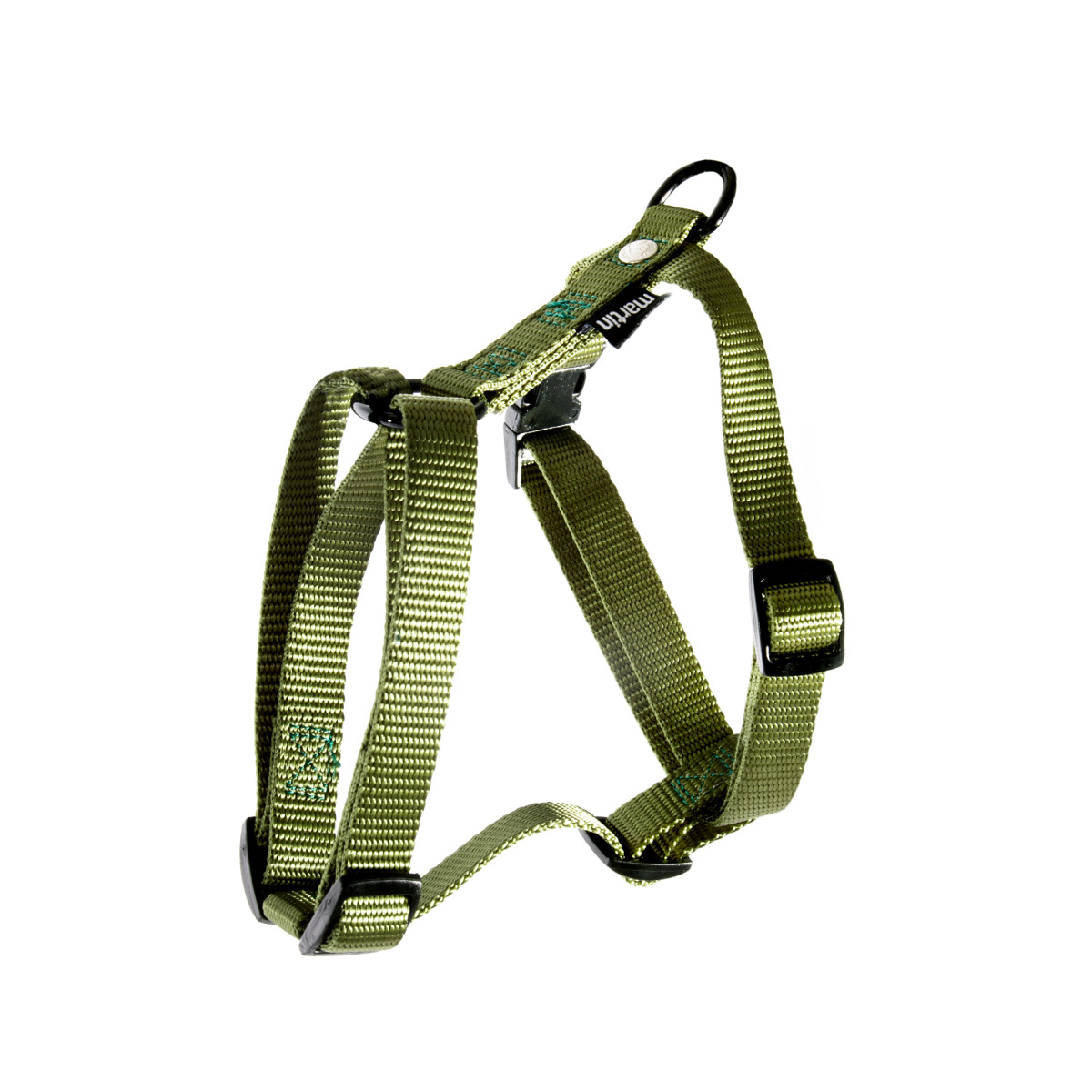 Harnais Martin Sellier réglable nylon kaki 25-50/90 pour chien et chat