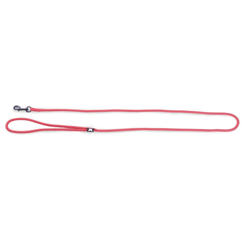 Laisse Martin Sellier nylon rond rouge 6mmx120cm pour chien et chat