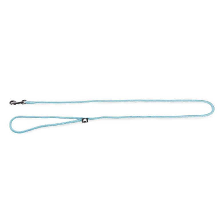Laisse Martin Sellier nylon rond turquoise 6mmx120cm pour chien et chat