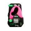 Laisse rétractable Martin Sellier Instinct Sangle rose S (5m) pour chien et chat