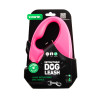 Laisse rétractable Martin Sellier Instinct Sangle rose M (5m) pour chien et chat