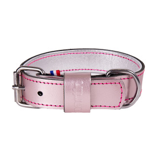 Collier cuir dakota 25-45cm parme clair