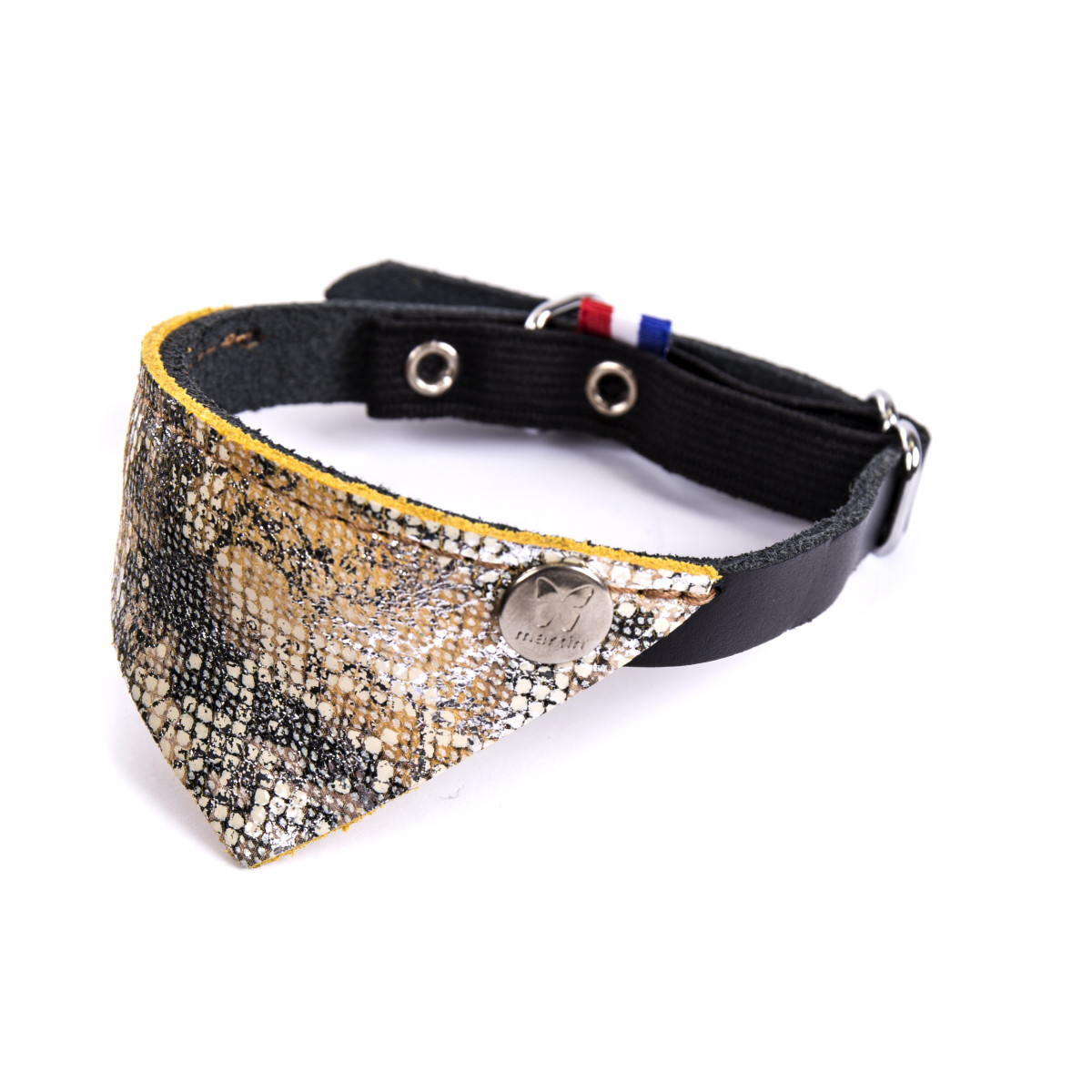 Collier pour chat malibu 30 cm beige noir