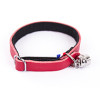 Collier pour chat cuir feutrine rouge