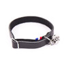 Collier pour chat cuir feutrine noir