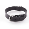 Collier coupe franc pique cuir 20/45cm noir