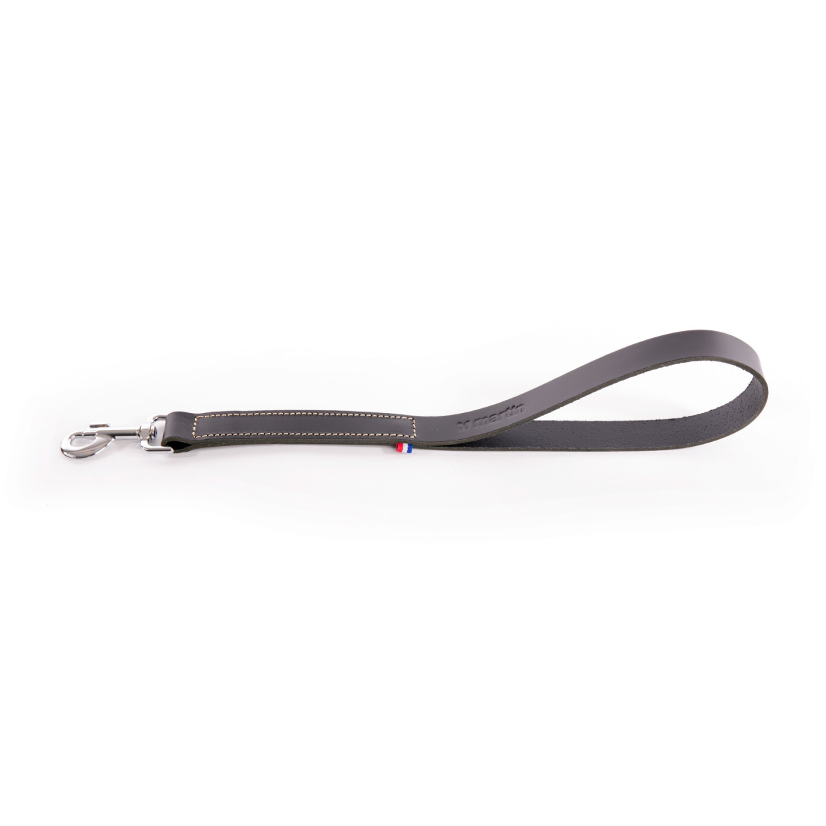 Laisse double bords arrondis noir