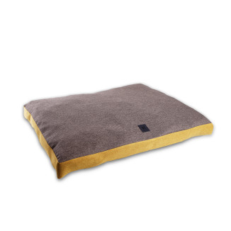Coussin master taille 80x58cm gris-moutarde
