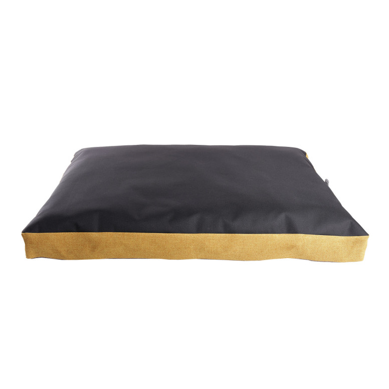 Coussin master taille 80x58cm gris-moutarde