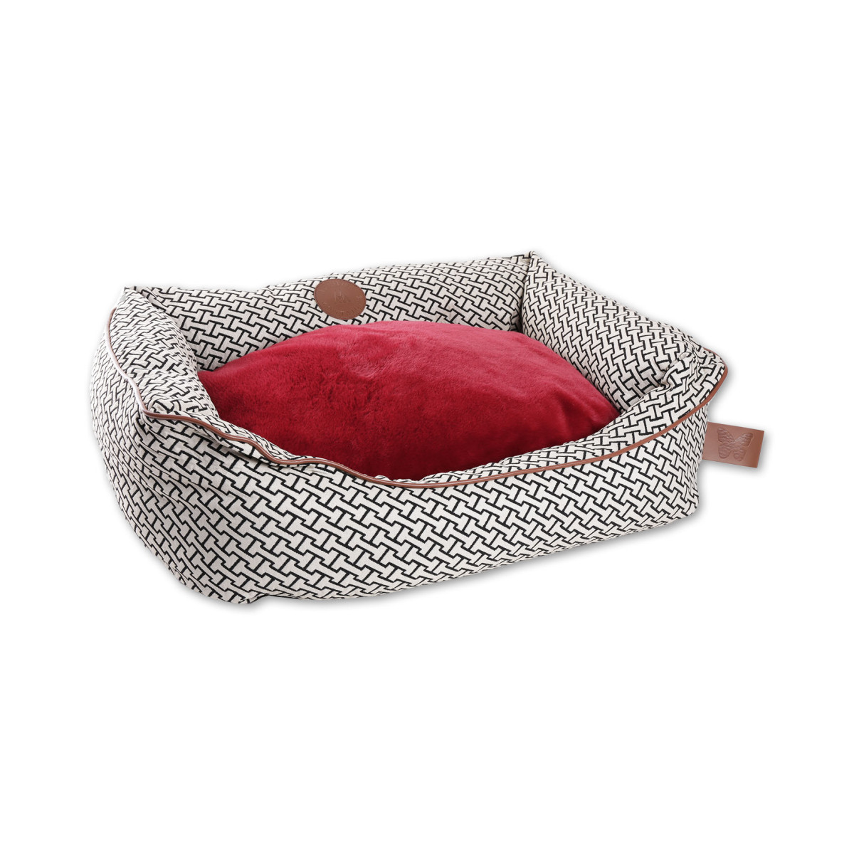 Corbeille domino montaigne taille 60cm rouge