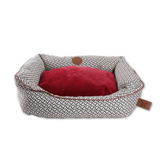 Corbeille domino montaigne taille 70cm rouge