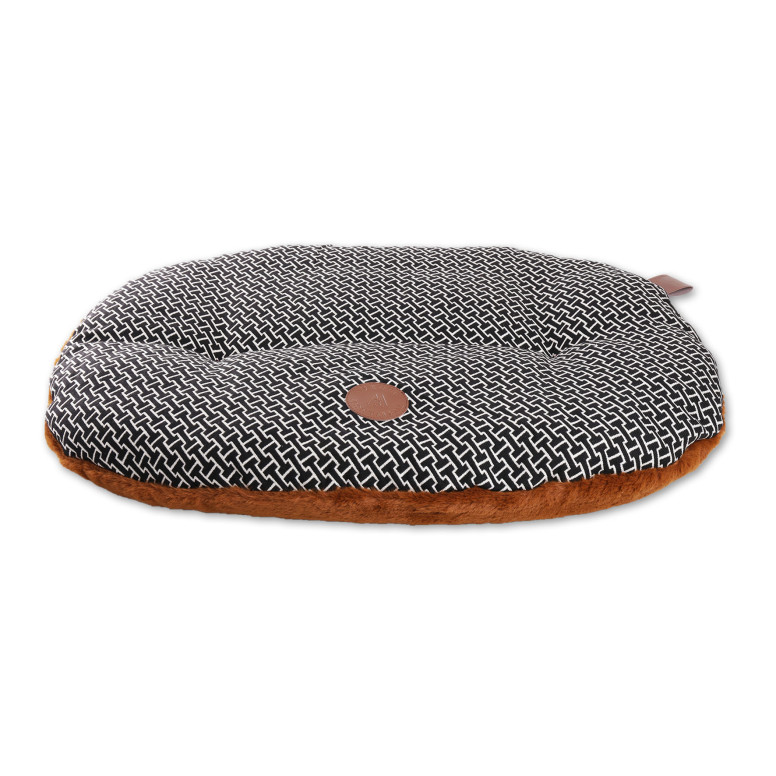 Coussin ovale montaigne taille 75cm marron