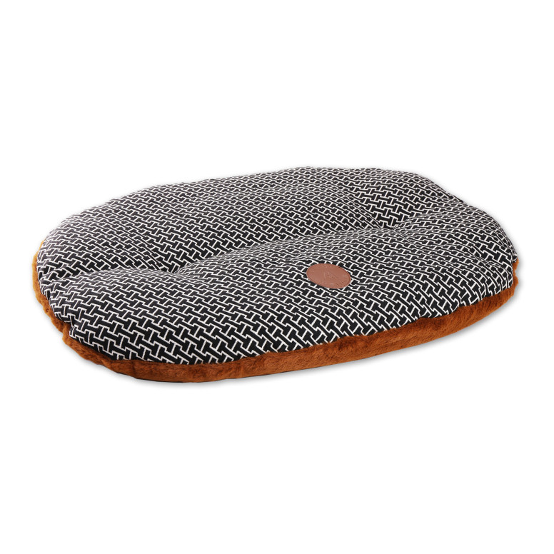 Coussin ovale montaigne taille 75cm marron