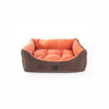 Corbeille domino suedine 70x50cm orange