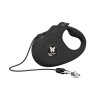 Laisse retractable instinct corde xs noir 3m
