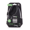 Laisse retractable instinct corde xs noir 3m