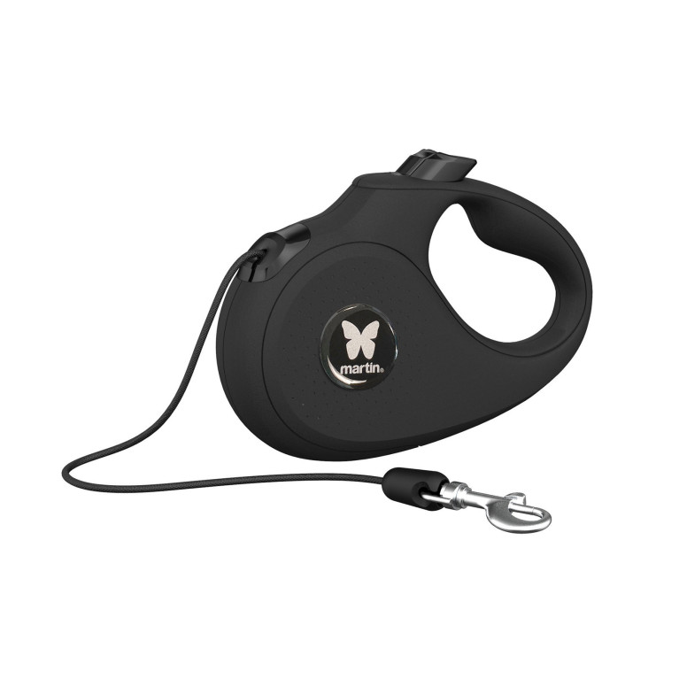 Laisse retractable instinct corde s noir 5m