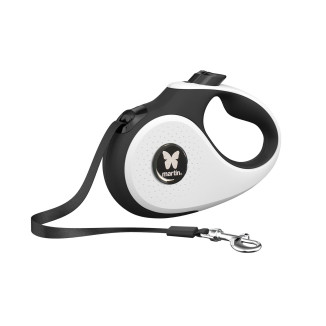 Laisse retractable 2 soft sangle xs noir 3m