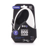 Laisse retractable 2 soft sangle xs noir 3m