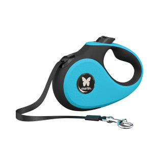Laisse retractable 2 soft sangle s turquoise 5m