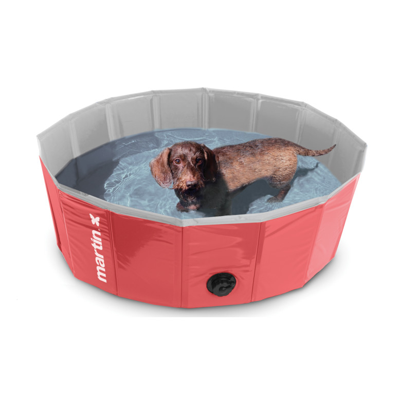 Piscine martin pool pour chien rouge 80x20cm