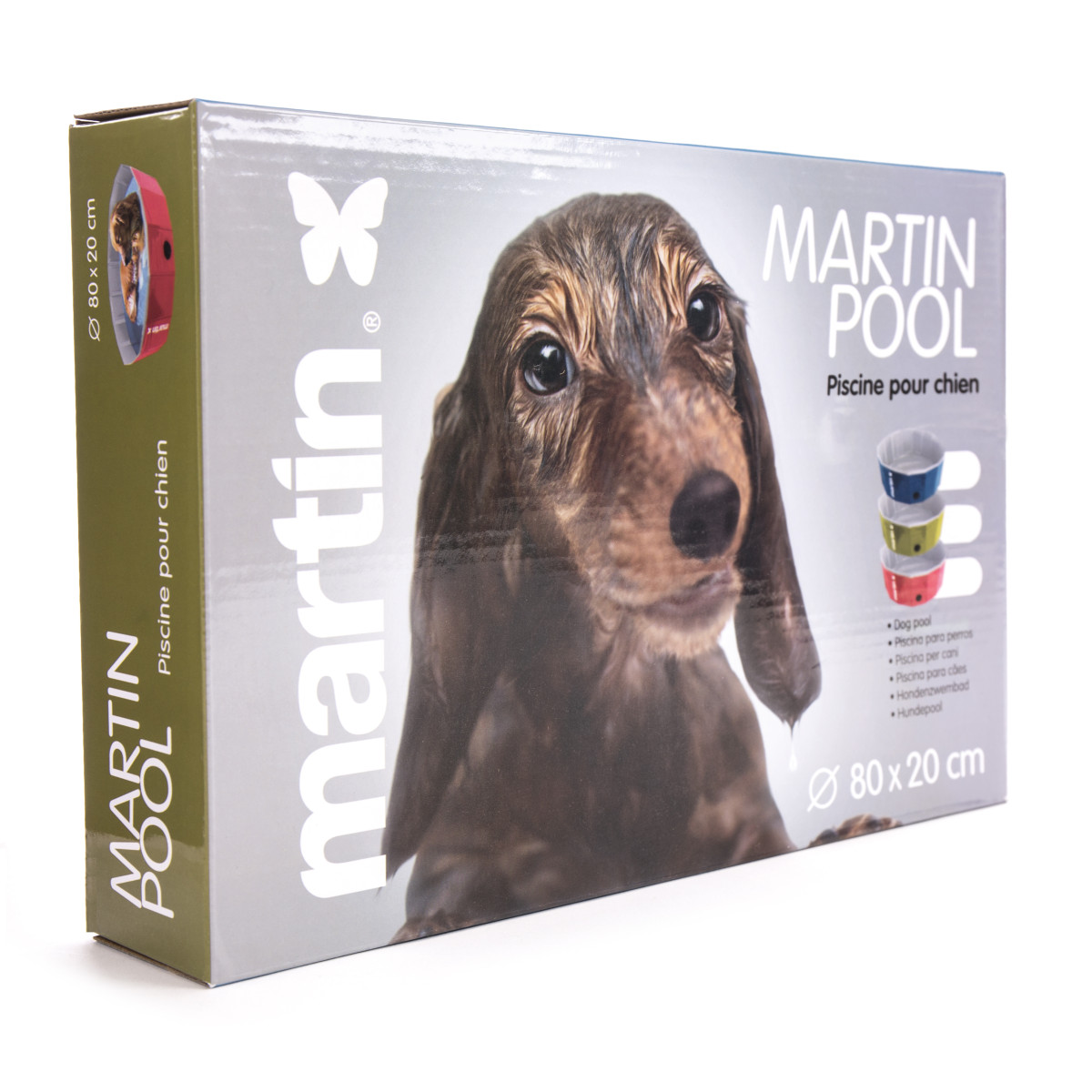 Piscine martin pool pour chien rouge 80x20cm