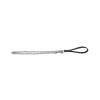 Laisse chaine poignee cuir 100cm noir 2,5mm