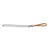 Laisse chaine poignee cuir 100cm naturel 3mm