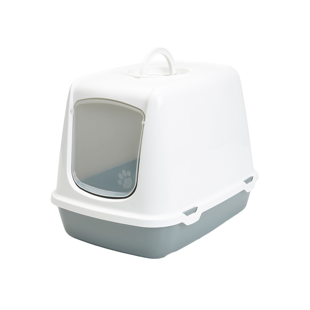 Maison de toilette Oscar Savic blanc et gris pour chien et chat