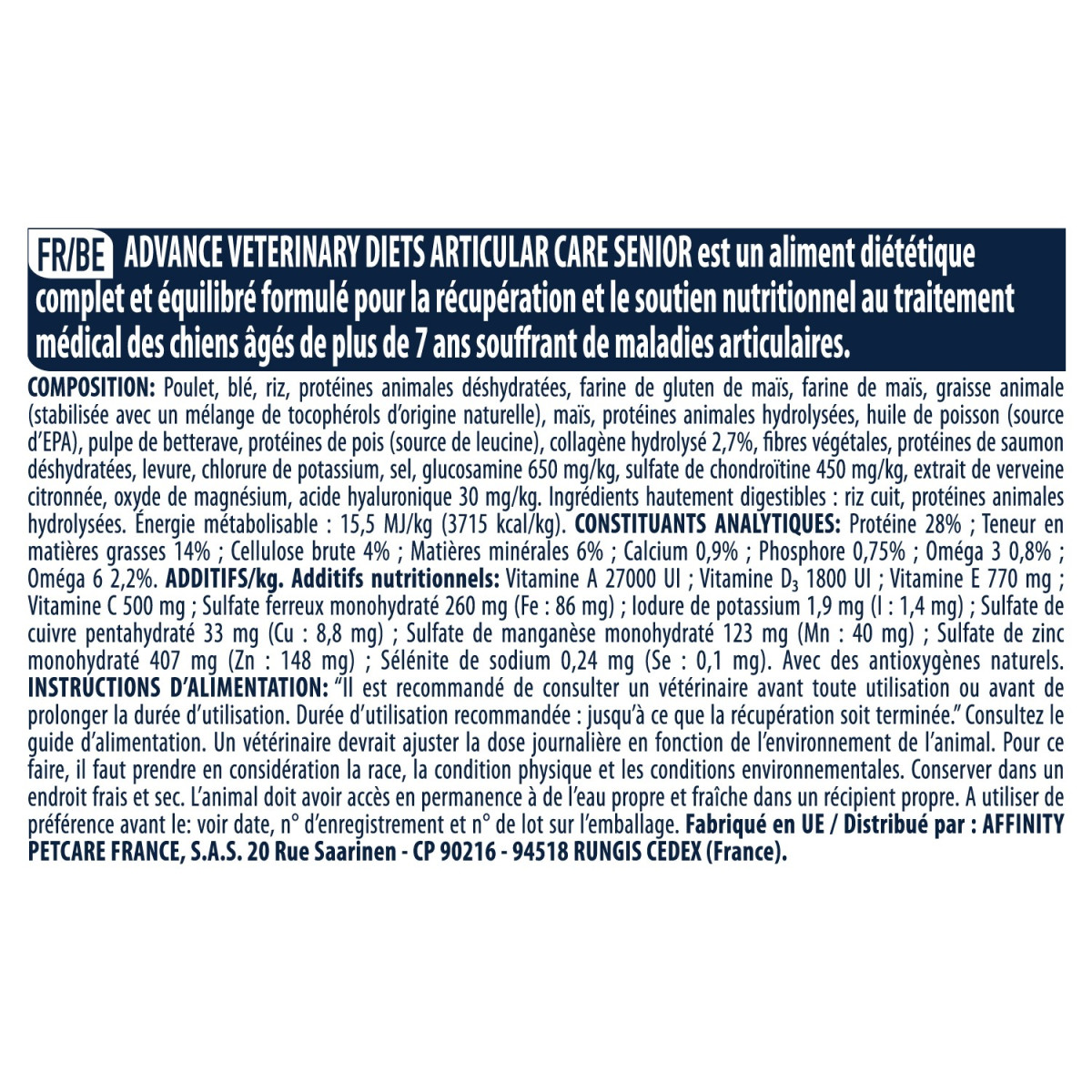 Advance articular + 7 ans 3kg