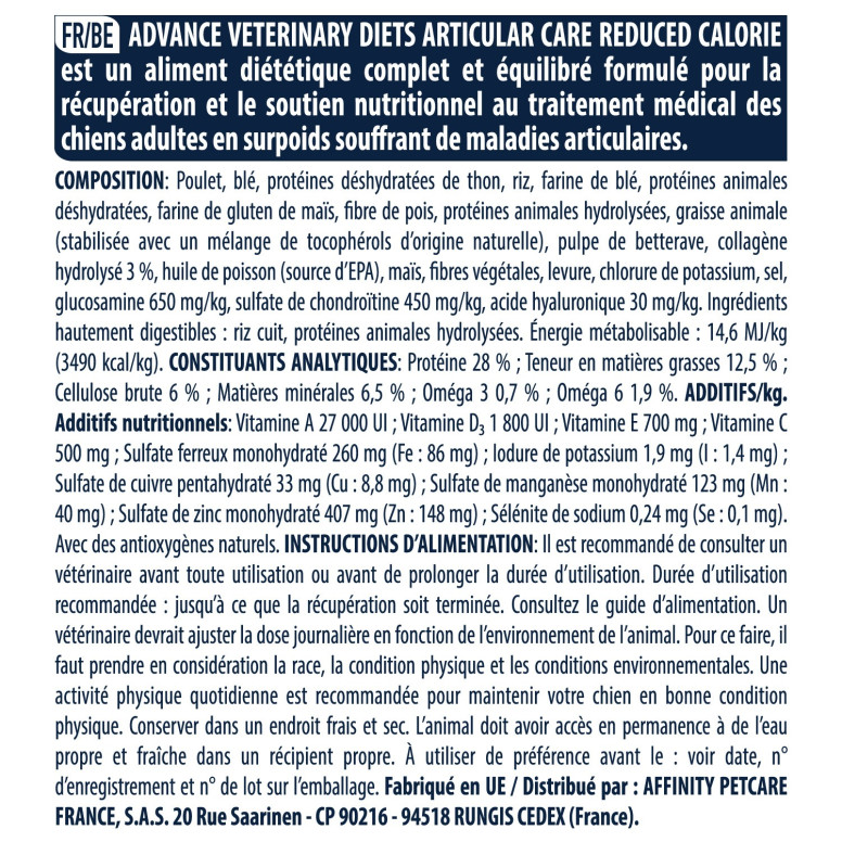 Advance articular reduced calorie 12kg
