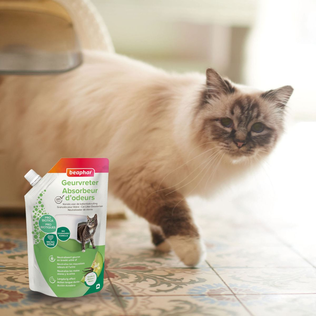 Absorbeur d'odeurs vanille et melon Beaphar (400g) pour chien et chat