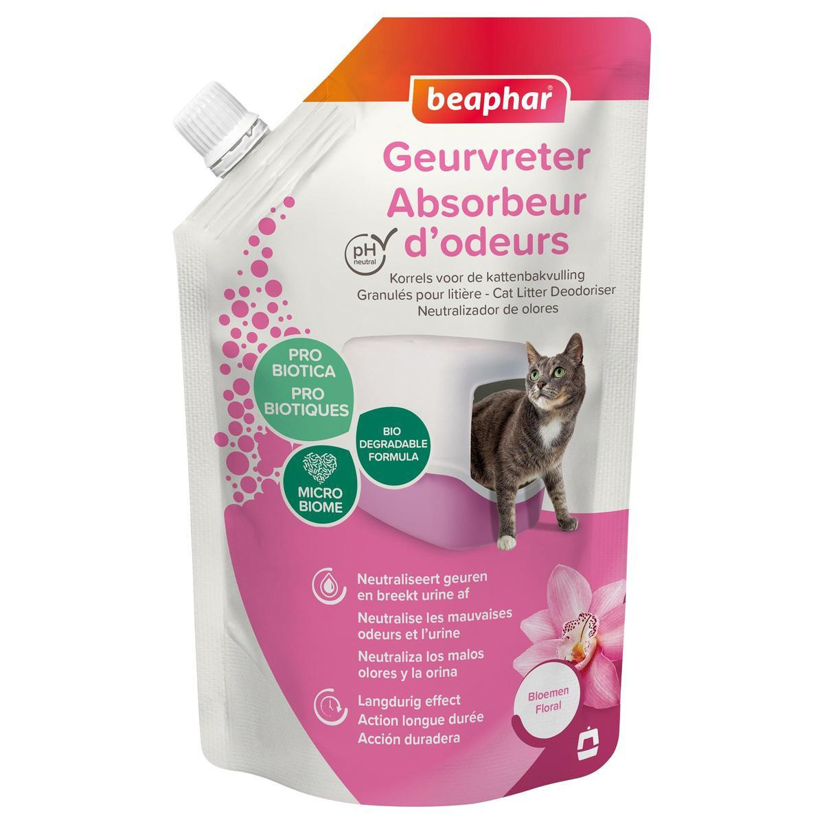 Absorbeur d'odeurs parfum orchidée Beaphar (400g) pour chien et chat