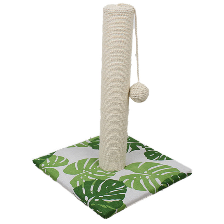 Poteau griffoir feuille verte Croci (30x30x42cm) pour chat
