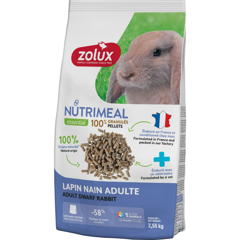 Zolux granulés pour lapin adulte 2,55 kg