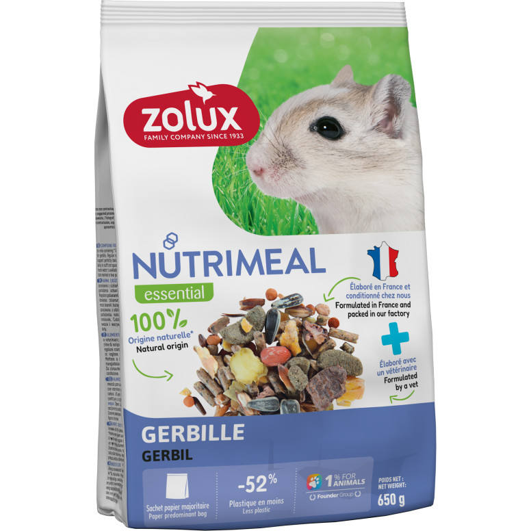 Zolux alimentation pour gerbille Nutrimeal 650g
