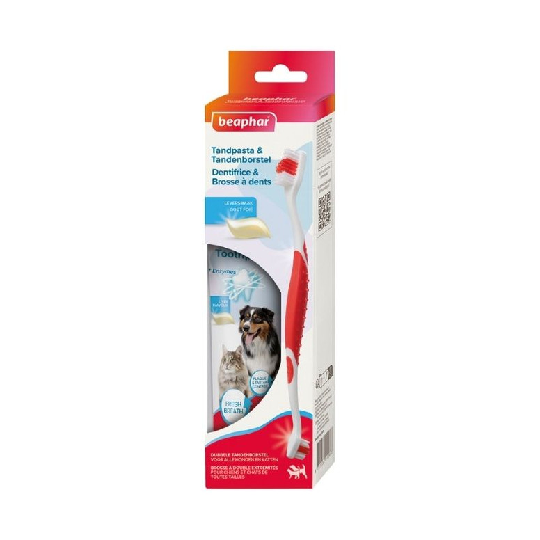 Kit dentaire Beaphar pour hygiène bucco-dentaire pour chien et chat