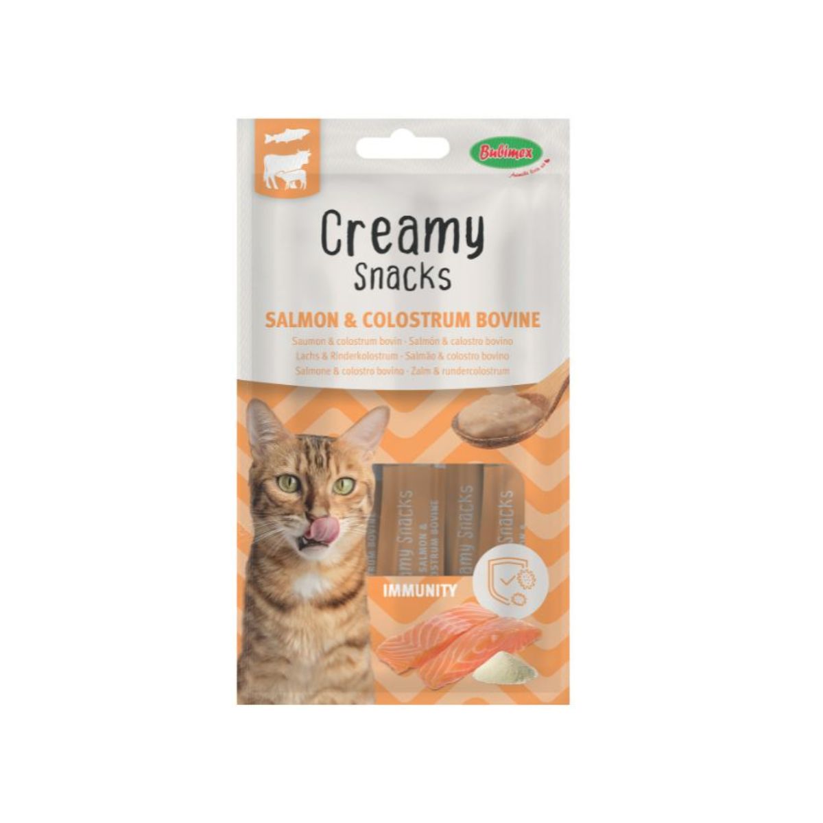 Bubimex friandises pour chat saumon colostrum x4
