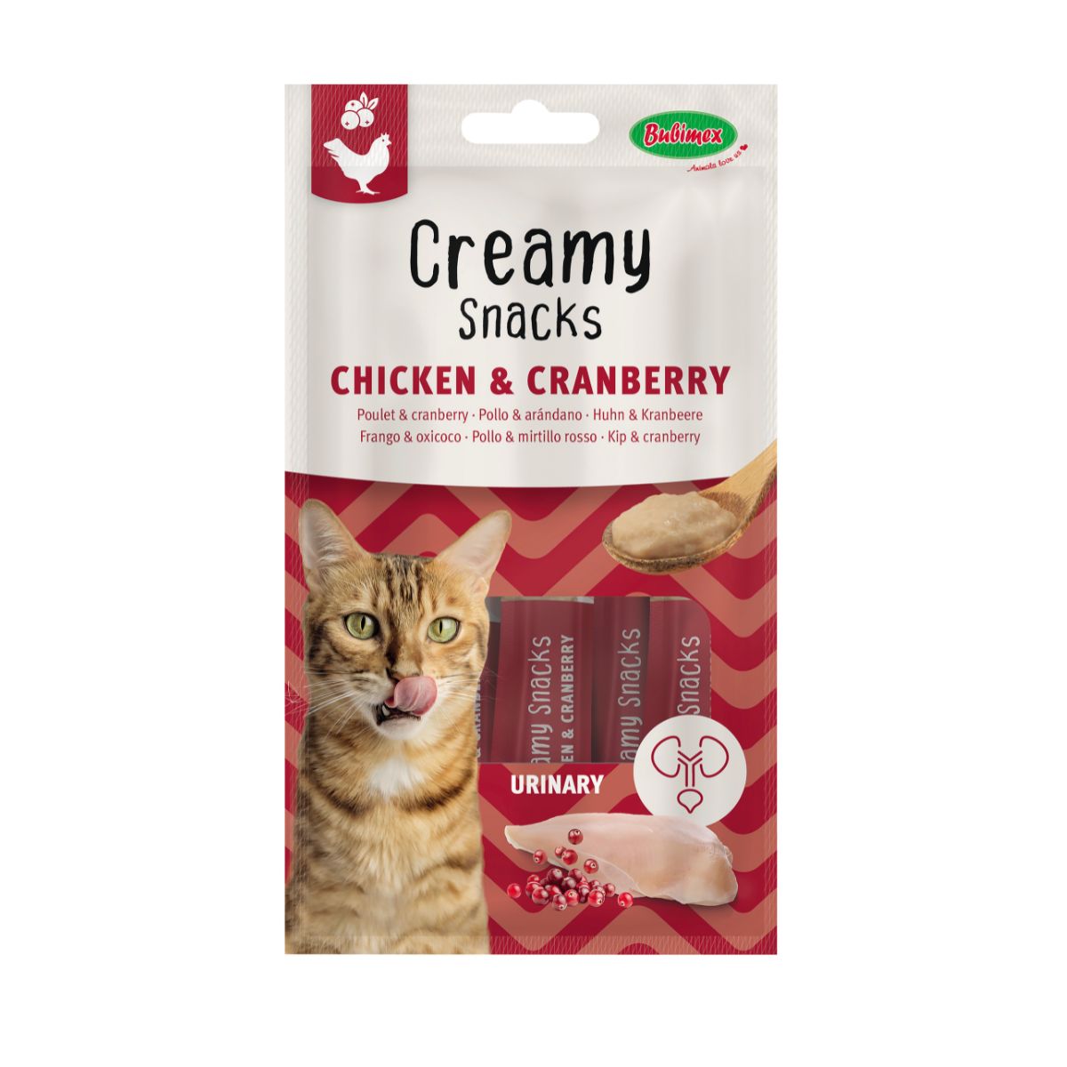 Bubimex friandises pour chat poulet et cranberry 60g