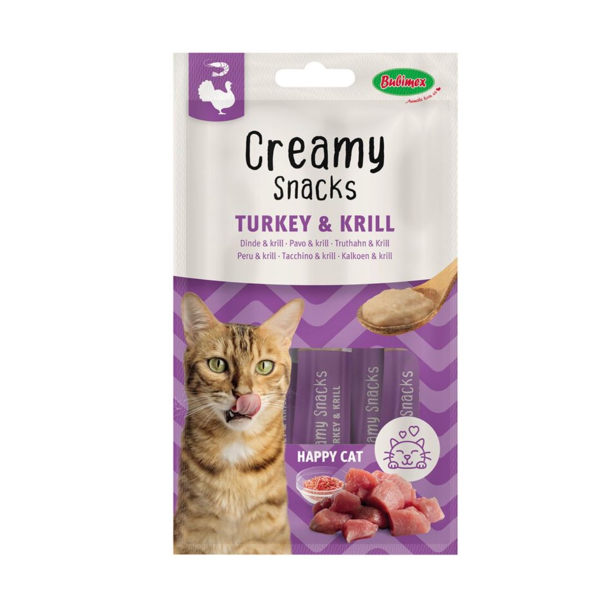 Bubimex friandises pour chat à la dinde et krill 60g