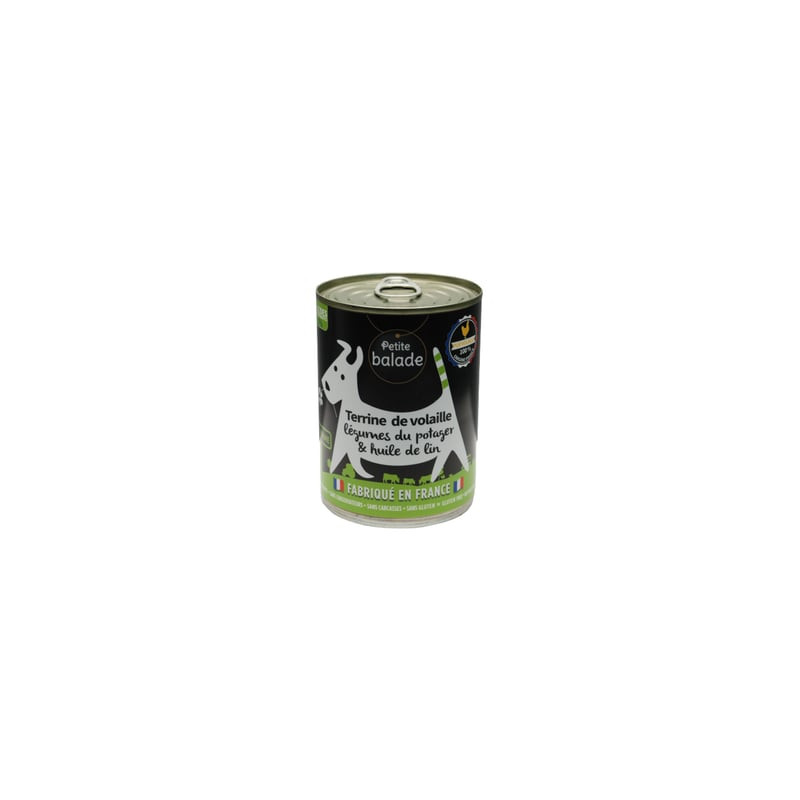 Les Recettes de Daniel Petite Balade pâtée sans céréales à la volaille en terrine 400g, avec volaill