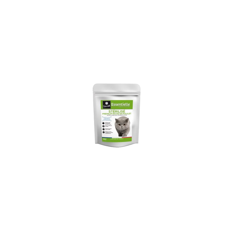 Les Recettes de Daniel Essentielle croquettes premium pour chats stérilisés au poulet, sachet referm