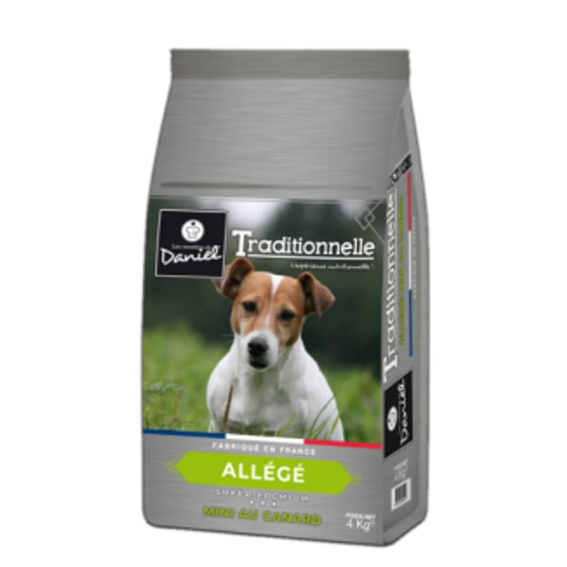 Sac 4kg Les Recettes de Daniel Croquettes Traditionnelle Allégée Mini Canard avec Jack Russell Terri