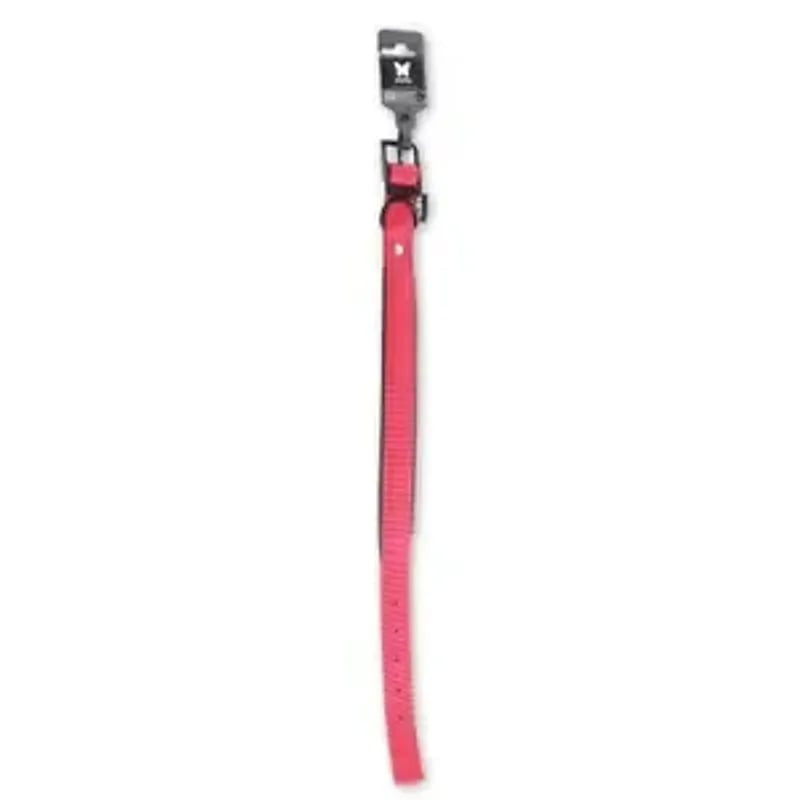 Collier confort Martin Sellier rouge en nylon assemblé avec étiquette de marque, rembourrage noir, f