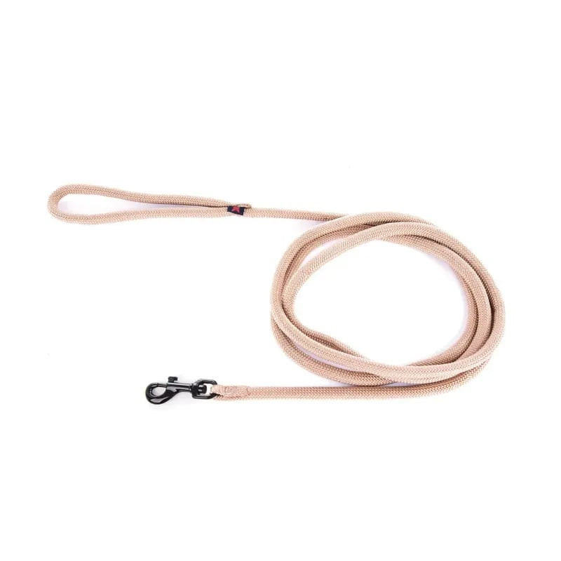Longe nylon rond Martin Sellier beige 1143181, 3m, avec poignée ergonomique et mousqueton chromé sur